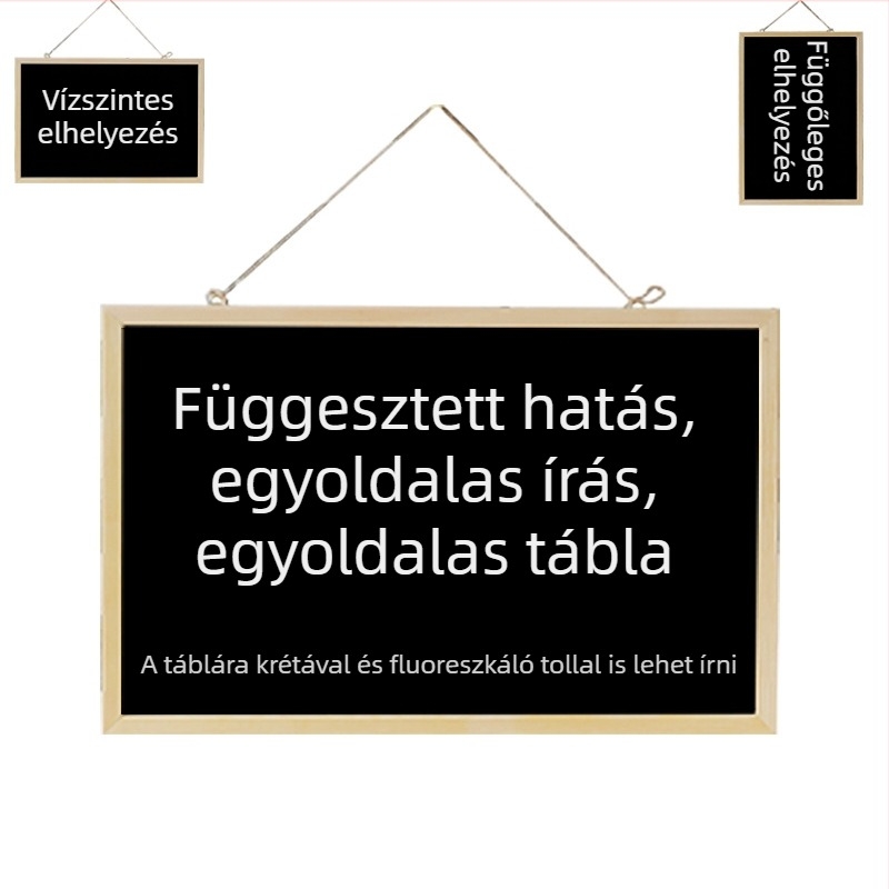 Szilárdfa keretes, egyoldalas mágneses falitábla – retro stílusú üzenet- és menü tábla kávézók, éttermek és üzletek számára