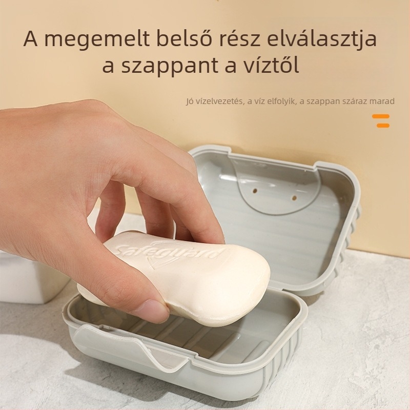 Utazási szappan doboz lezárt fedéllel, vízálló, hordozható, kézzel készített szappan számára