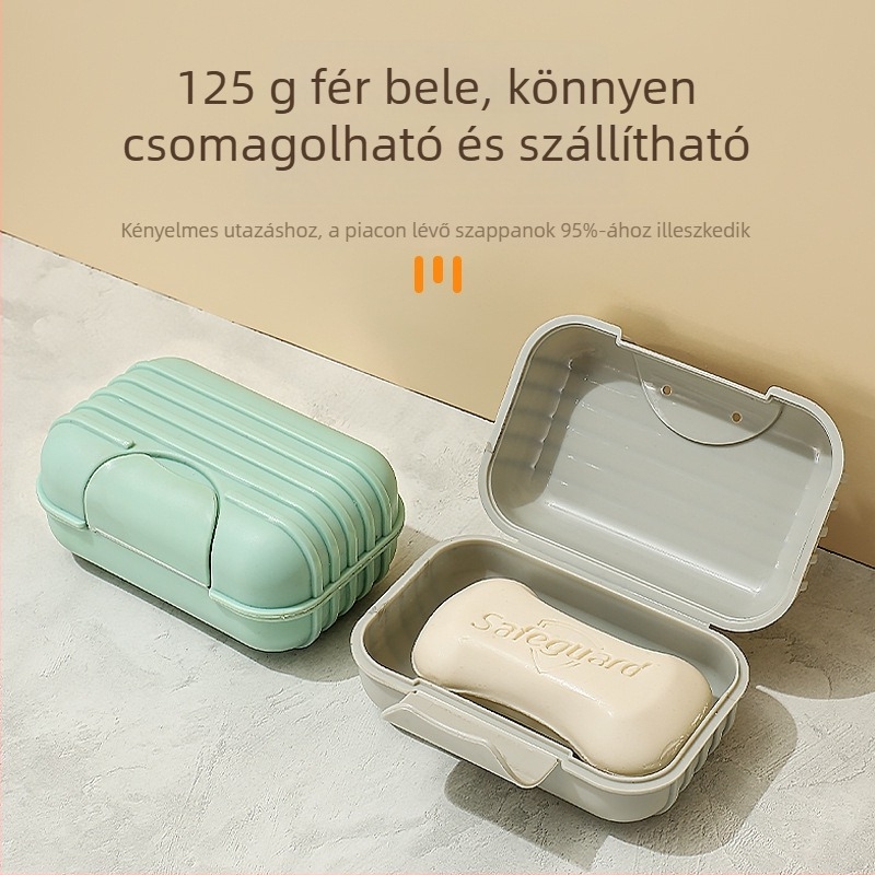Utazási szappan doboz lezárt fedéllel, vízálló, hordozható, kézzel készített szappan számára
