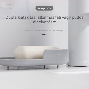 Fali dupla szappontartó és szárítórács, fürdőszobába, fúrás nélkül