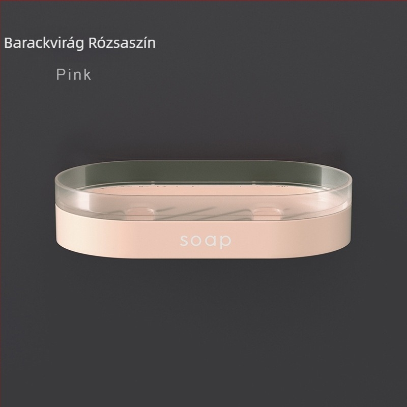 Falra szerelhető szappandoboz dupla szintű leeresztő tárolóval, fúrás nélkül, nagy méret