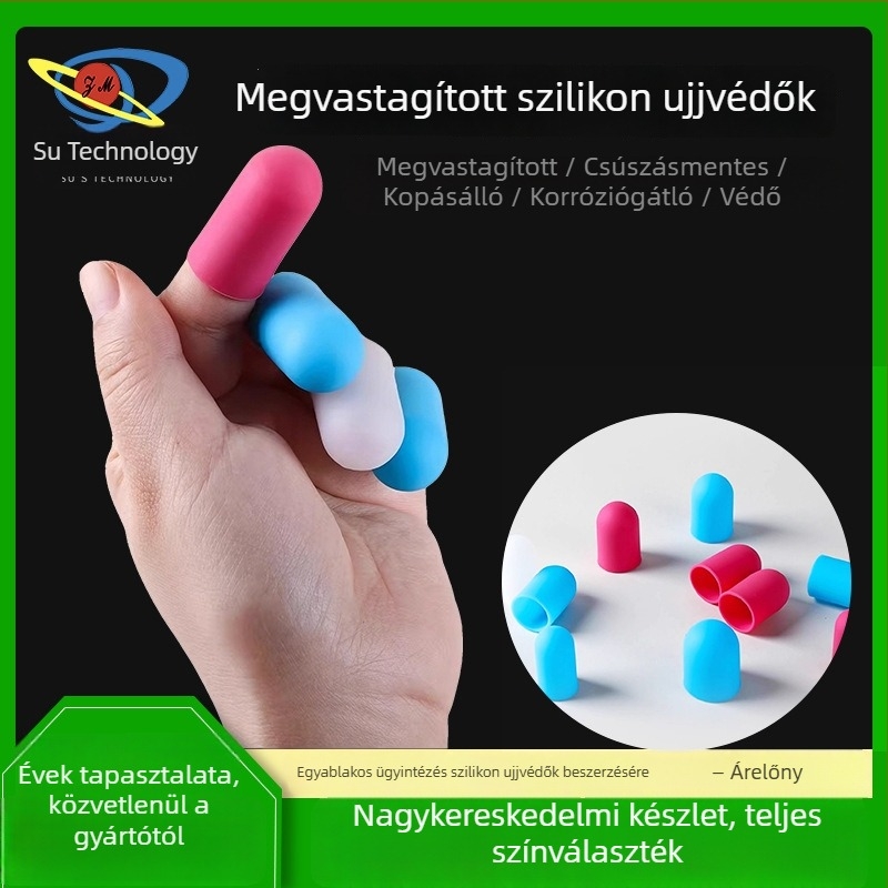 Szilikon ujjvédők, védő, kopásálló, égési és hőálló, csúszásmentes, hímzéshez és munkához