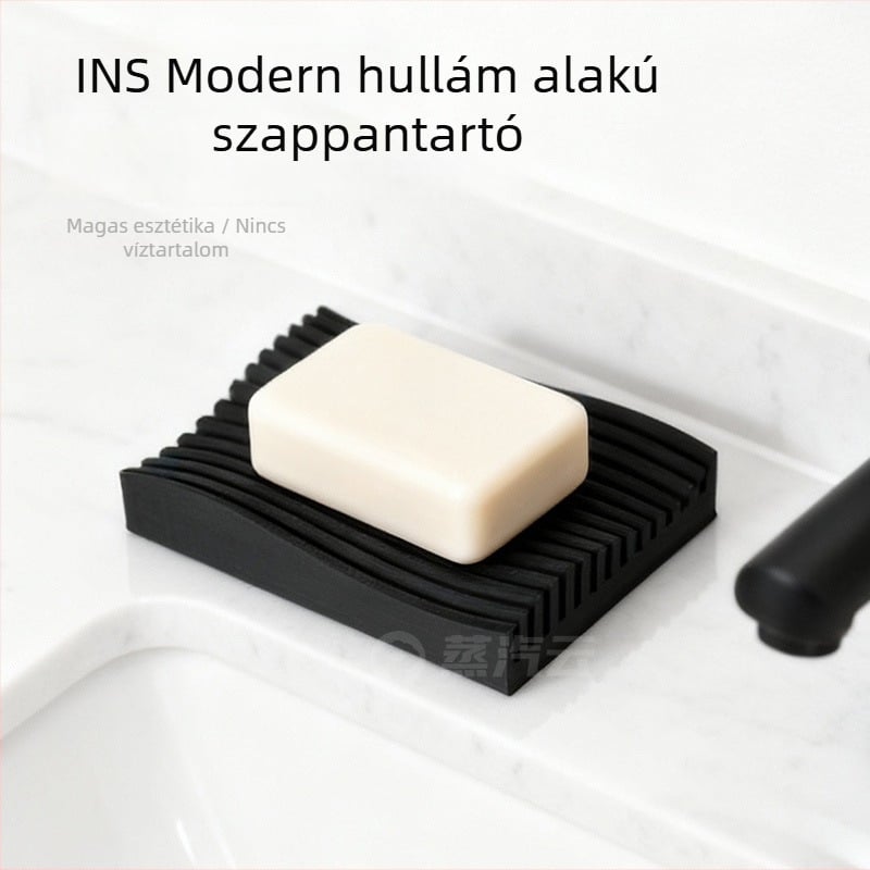 Fürdőszobai szappantartó lefolyóval, modern 3D-nyomtatott dizájn