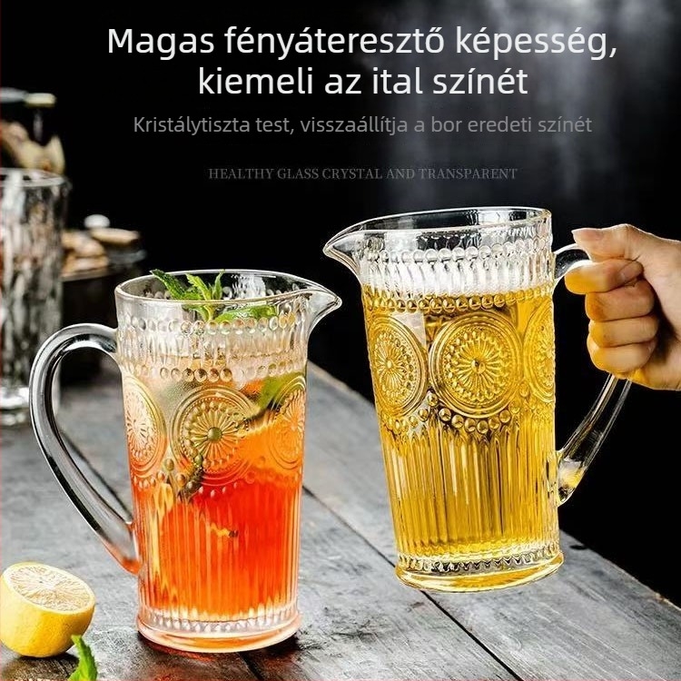 Gleccser mintás üvegkancsó sörhöz, nagy kapacitású hideg italokhoz