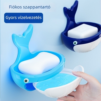 Kétoldalas falra szerelhető szappantartó lefolyóval
