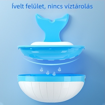 Kétoldalas falra szerelhető szappantartó lefolyóval