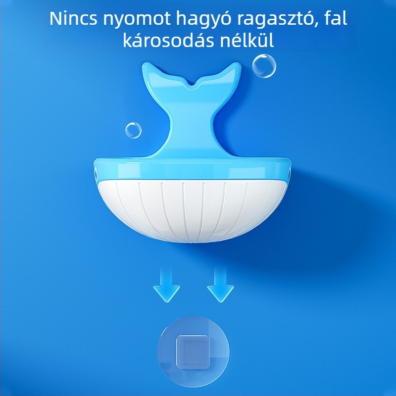 Kétoldalas falra szerelhető szappantartó lefolyóval
