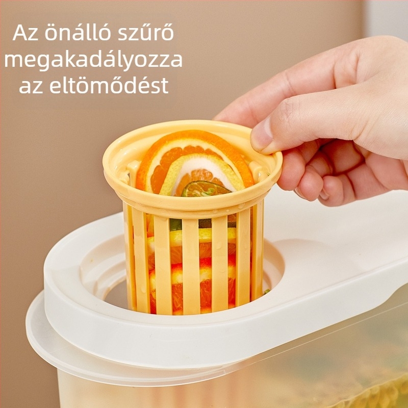 Otthoni 3,9 L-es hidegvíz üveg csappal, nagy kapacitású gyümölcstea adagoló, nyári dizájn a hűtőhöz