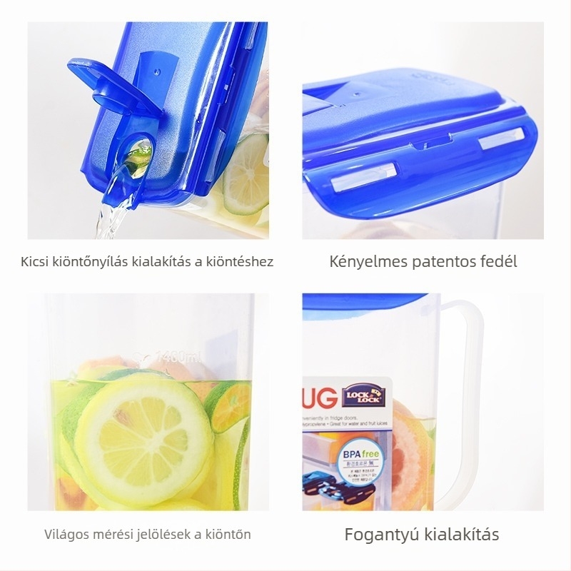 Lock műanyag nagy kapacitású vízforraló hideg vízhez, gyümölcsléhez és teához