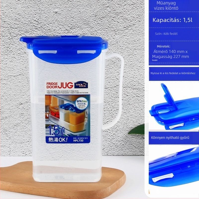 Lock műanyag nagy kapacitású vízforraló hideg vízhez, gyümölcsléhez és teához