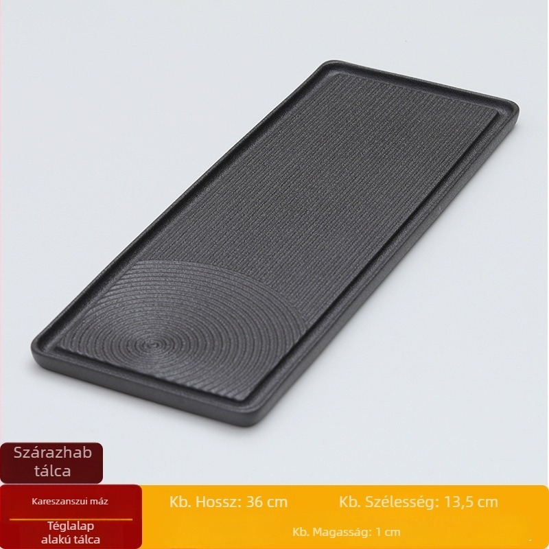 Modern kerámia teás tálca száraz főzethez, minimalist design, kettős használat, kis méret