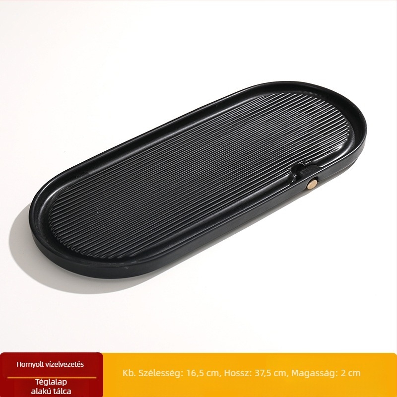 Modern kerámia teás tálca száraz főzethez, minimalist design, kettős használat, kis méret
