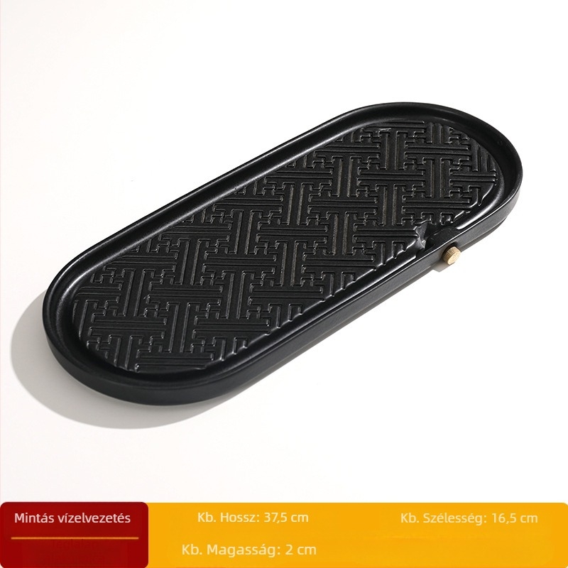 Modern kerámia teás tálca száraz főzethez, minimalist design, kettős használat, kis méret