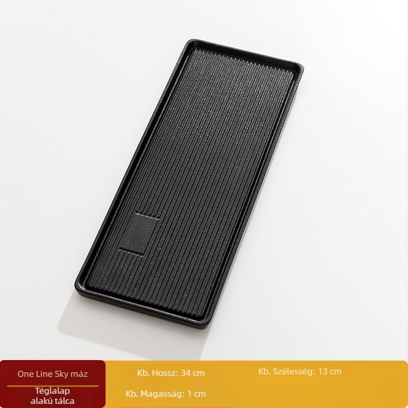 Modern kerámia teás tálca száraz főzethez, minimalist design, kettős használat, kis méret