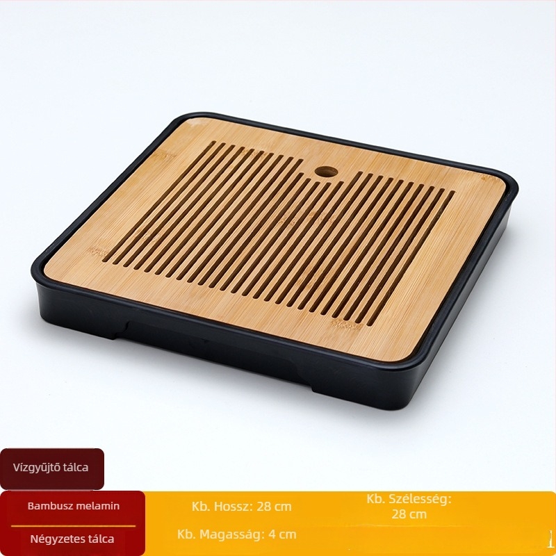 Modern kerámia teás tálca száraz főzethez, minimalist design, kettős használat, kis méret