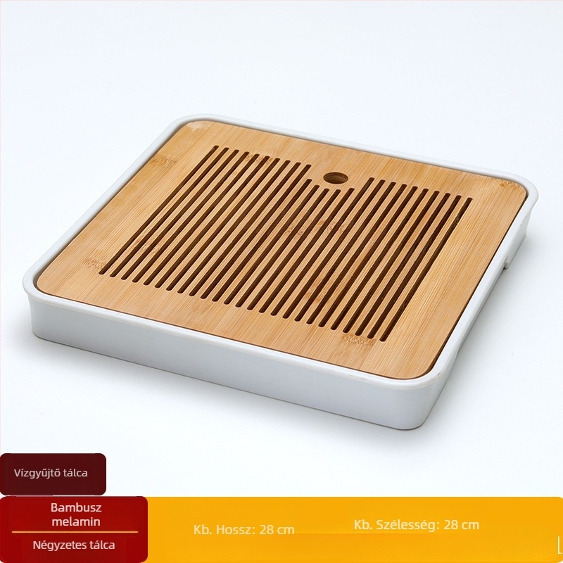 Modern kerámia teás tálca száraz főzethez, minimalist design, kettős használat, kis méret