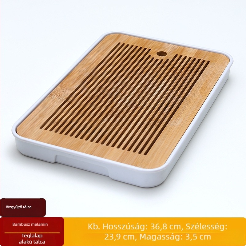 Modern kerámia teás tálca száraz főzethez, minimalist design, kettős használat, kis méret