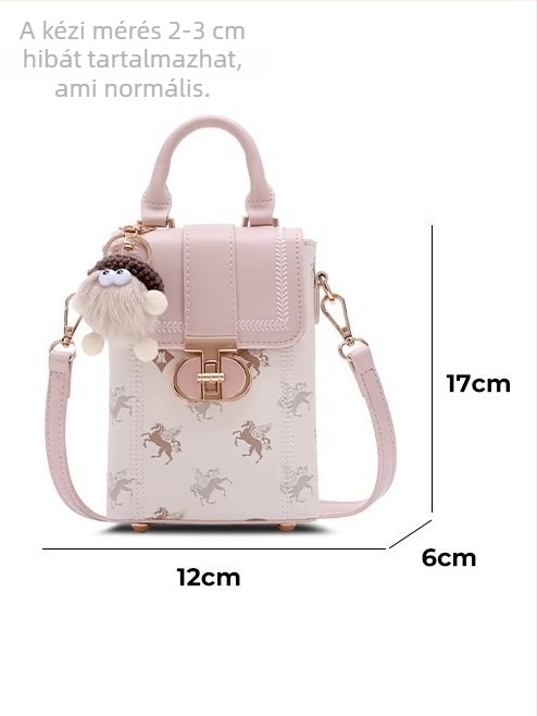 Női mini crossbody táska valódi bőrből – magas minőség, vízszintes négyzet alakú, 2025 tavasz