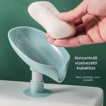 Lótusz alakú szappantartó drenázs állvánnyal és szívókoronggal, fúrás nélkül, függőleges mosdó-tároló