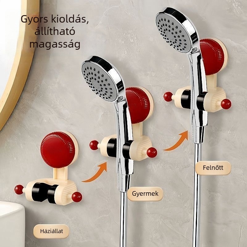 Leszerelhető vákuumos zuhanytartó, állítható alap, fúrás nélkül
