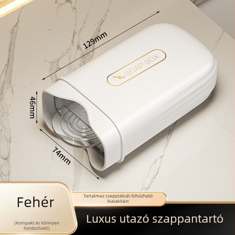 Könnyű luxus hordozható utazási szappan-doboz fedéllel és vízelvezető nyílással.