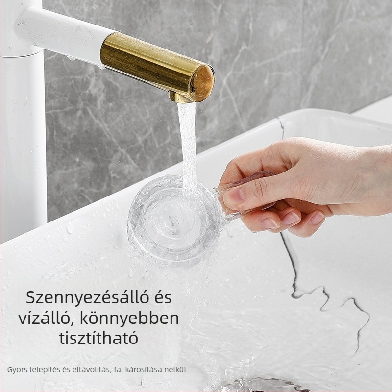Fali szívókorongos tároló fürdőszobához, fúrás nélkül, vécépapír és szemeteszacskók tárolására