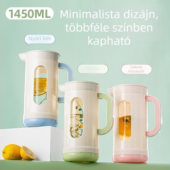 Hideg víz-kancsó üveg pohár tea–víz elválasztóval, háztartási használatra, hordozható, hőálló boroszilikát üveg