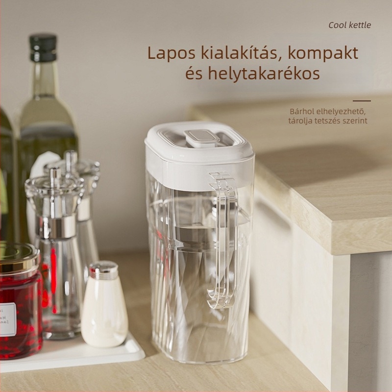 Taihe kristálytiszta hidegvíz tartály, 2500 ml, nagy kapacitású kültéri italokhoz és gyümölcsteához