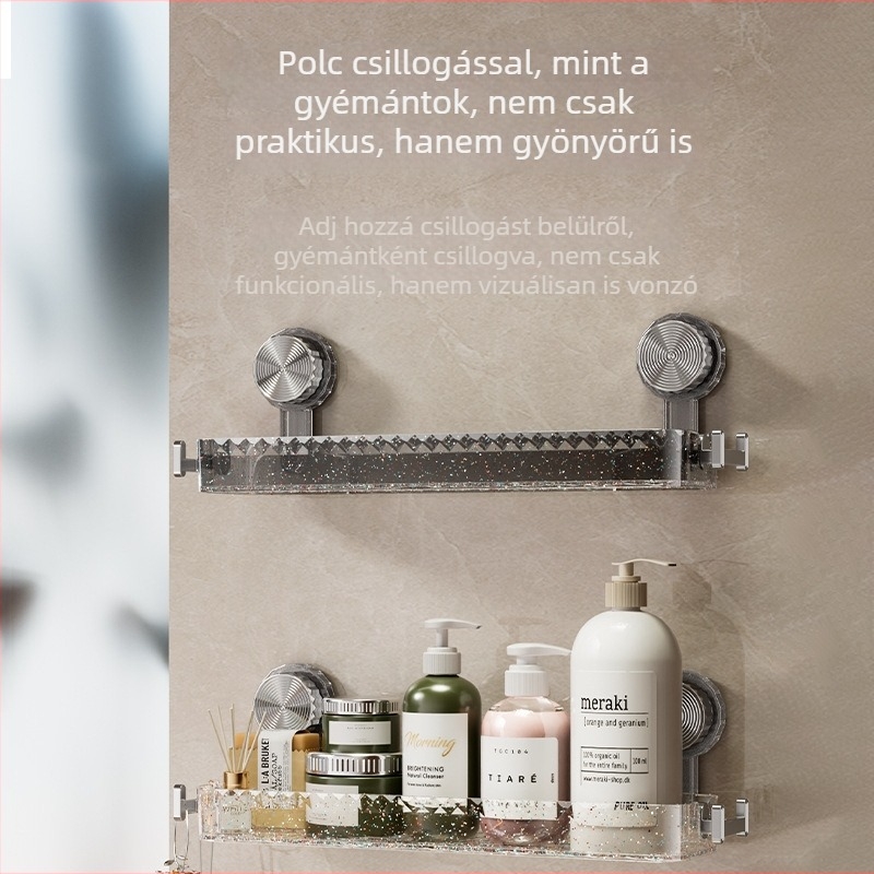 Fali vákuumos tárolópolc konyhához, fürdőszobához, mosdóhoz és mosogatóhoz