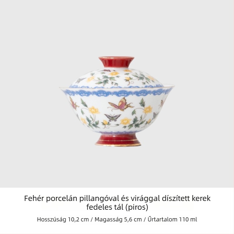 Porcelán teáskanna és gaiwan, kis készlet otthonra és az irodába, ízléses magas minőségű teáscsészék, Kung Fu teáskészlet
