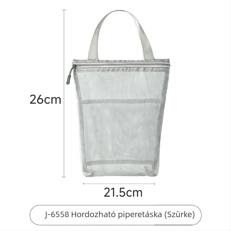Hordozható kozmetikai táska, nagy kapacitású, átlátszó hálós tároló a kozmetikumok és bőrápolás számára, utazáshoz