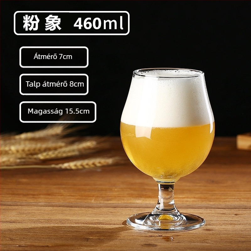 Kézműves sörökhöz készült üvegpohár, 500 ml, nagy kapacitású, logóval ellátható