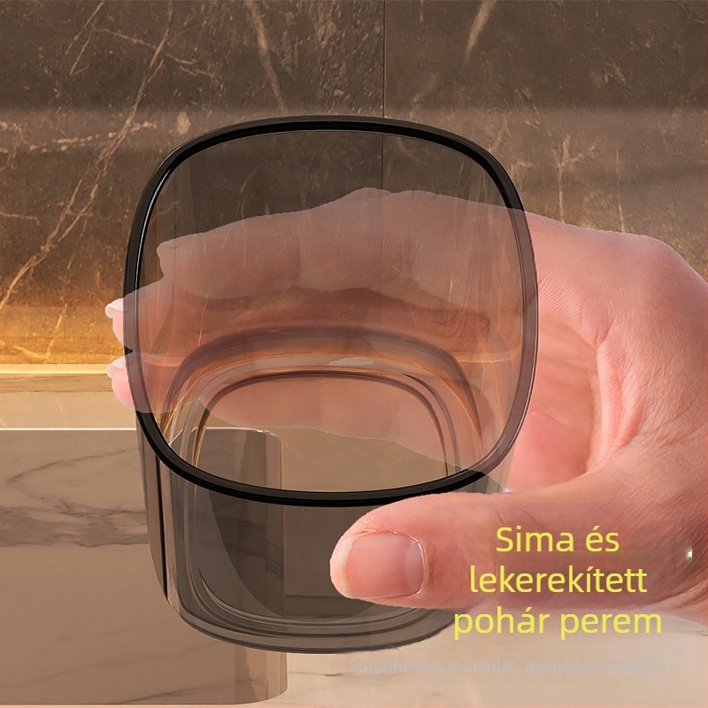 Utazó szájvíz pohár és fogkefetartó, párok számára, hordozható, nagy kapacitású tartó