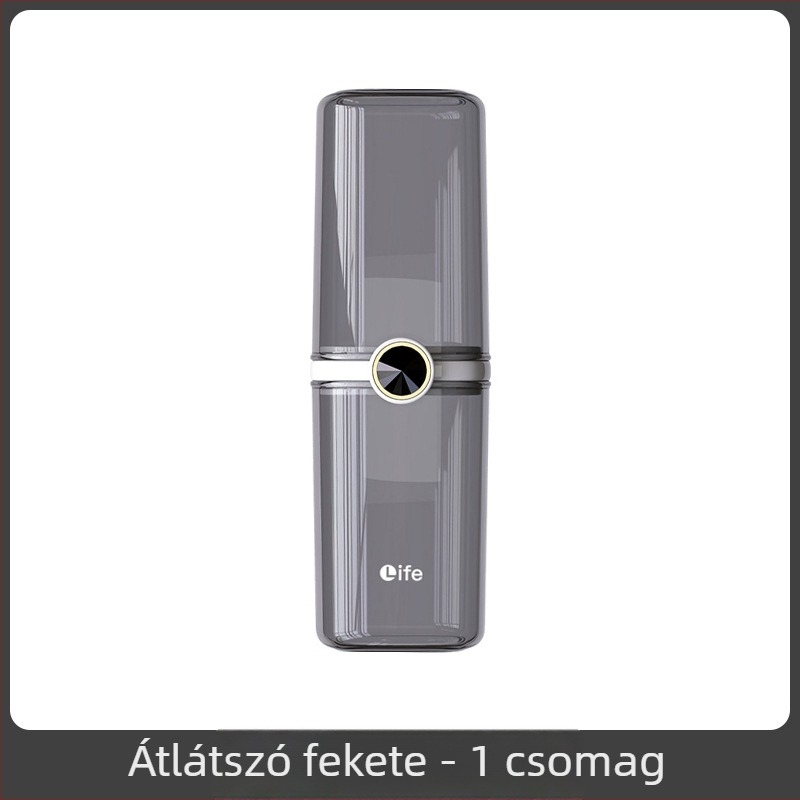 Utazó szájvíz pohár és fogkefetartó, párok számára, hordozható, nagy kapacitású tartó