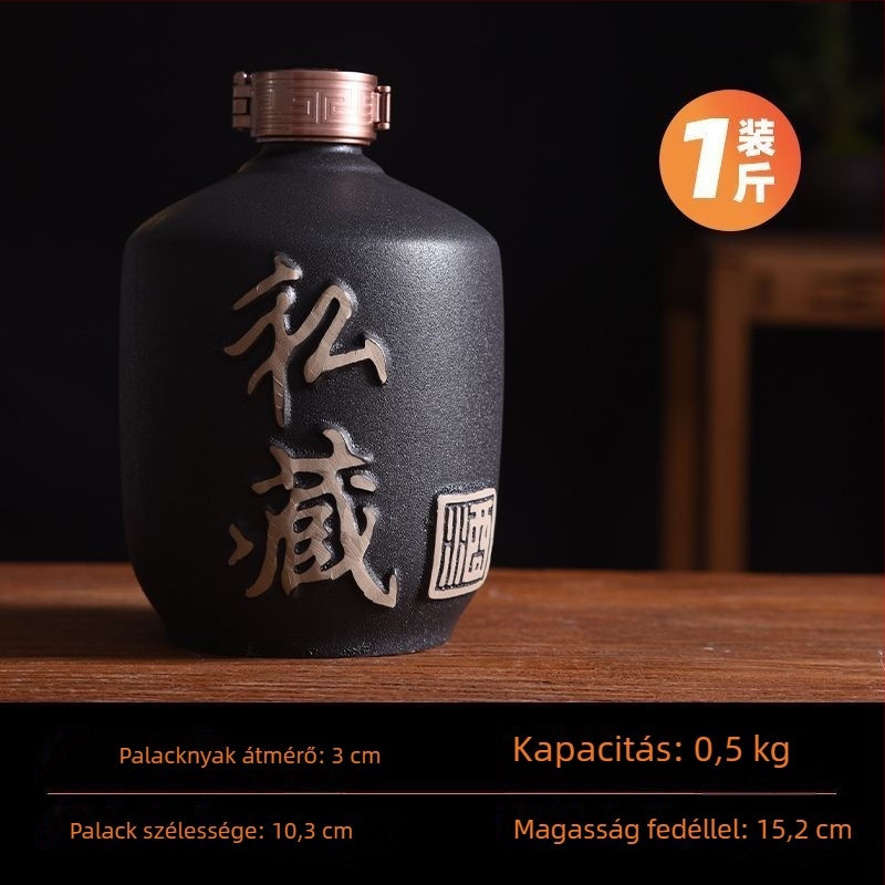 Kerámiából készült zárható boros tartály, üres tartály borhoz, 25 kg kapacitás