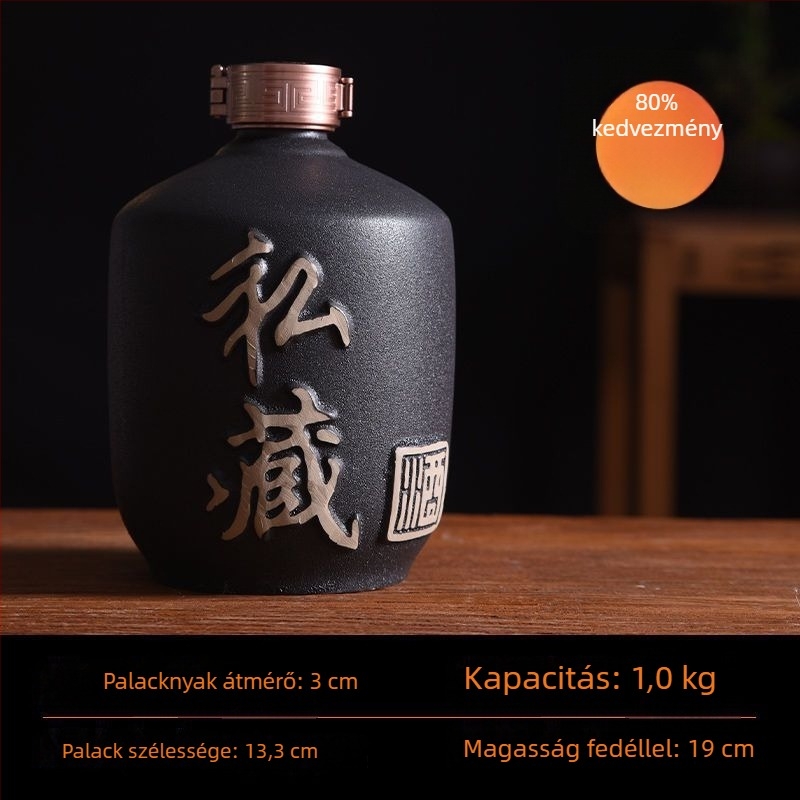 Kerámiából készült zárható boros tartály, üres tartály borhoz, 25 kg kapacitás