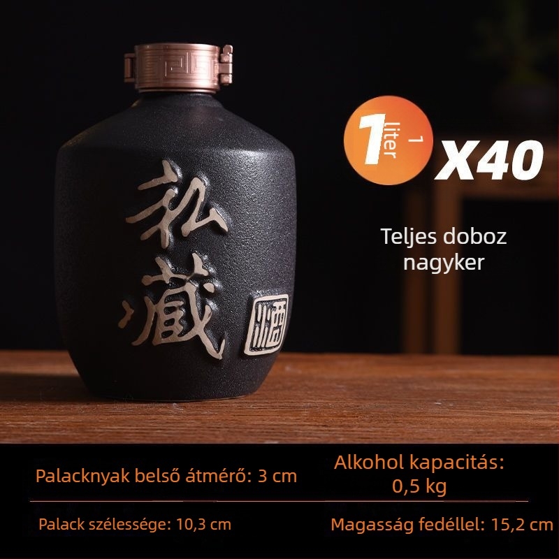 Kerámiából készült zárható boros tartály, üres tartály borhoz, 25 kg kapacitás