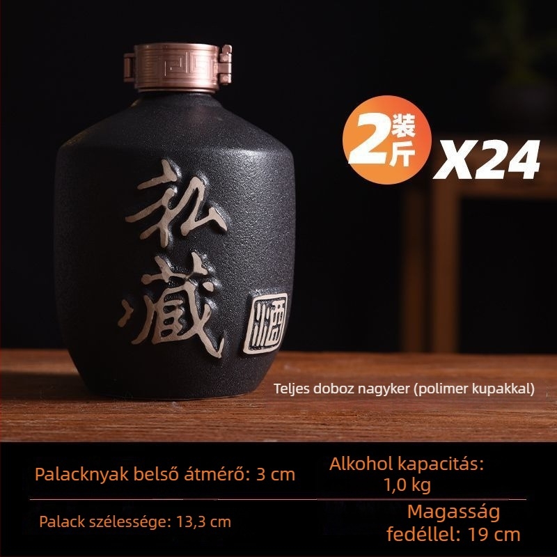 Kerámiából készült zárható boros tartály, üres tartály borhoz, 25 kg kapacitás