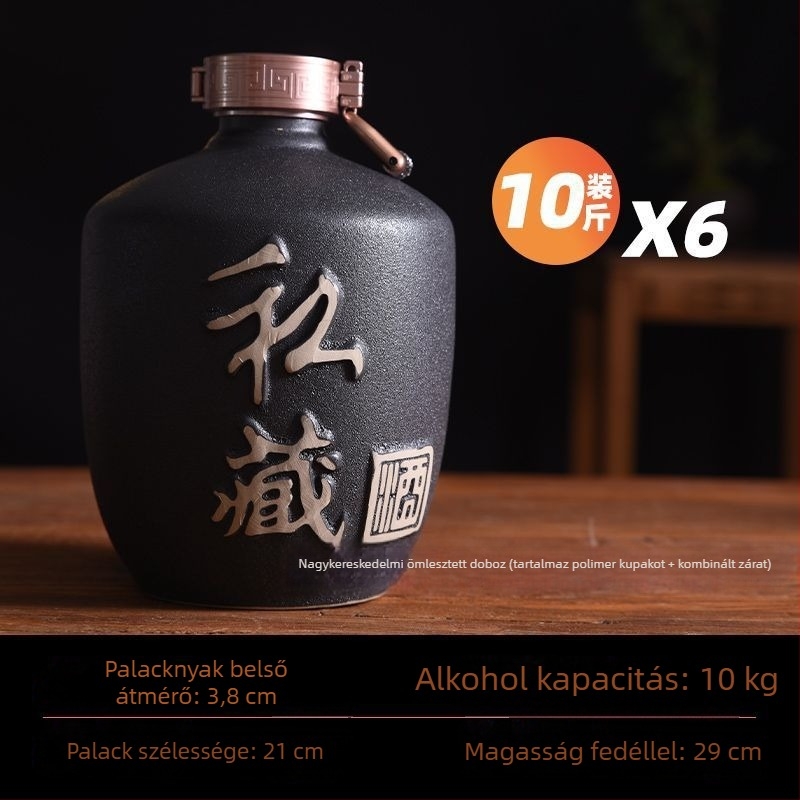 Kerámiából készült zárható boros tartály, üres tartály borhoz, 25 kg kapacitás