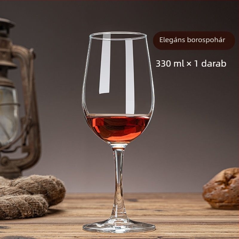 Burgundiai borospoharak otthoni használatra, ólommentes kristályüveg, nagy méretű magas lábú pohárkészlet
