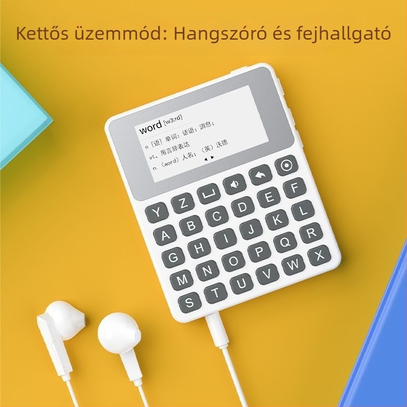 Angol elektronikus szótár és szótanuló készülék, hosszú üzemidő, 3500 szóval szókincs, valós emberi kiejtés