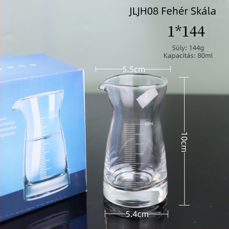 Üveg ital-dekanter mérőjelzésekkel vörösborhoz és szeszes italokhoz, vastagított kivitel, otthoni használatra