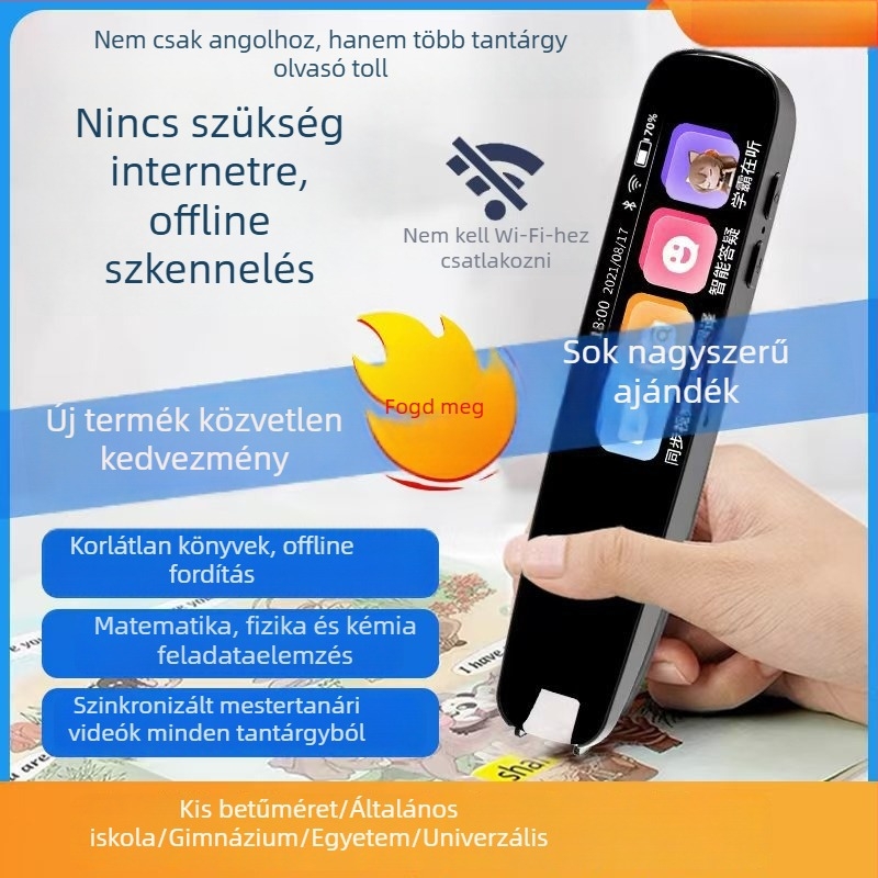 WiFi okos olvasó toll angol nyelvre — sokoldalú szkennelő toll offline fordítóval és szótárral diákoknak