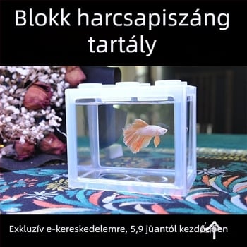 Akril Betta halak számára, mini táj egy üvegben