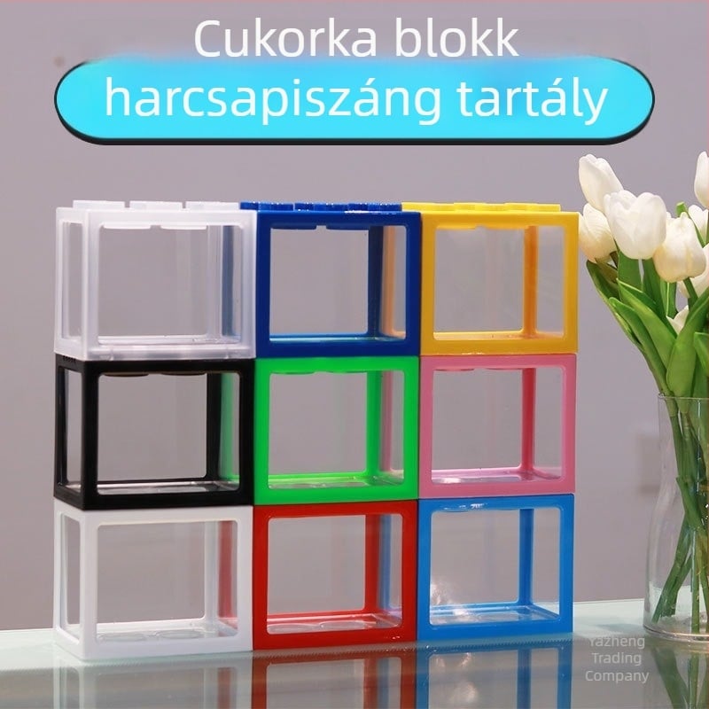 Akril Betta halak számára, mini táj egy üvegben
