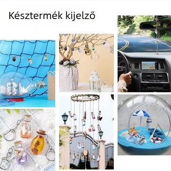Mini kívánságüveg – üres üveg DIY ékszerkészítéshez, különleges formájú, sodródó üveg