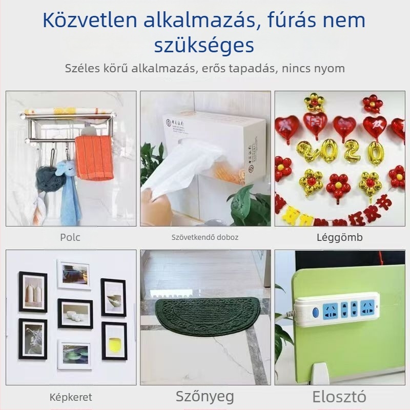 Nano kétoldalas ragasztószalag, nagy tapadással, erős és átlátszó plakátok rögzítéséhez