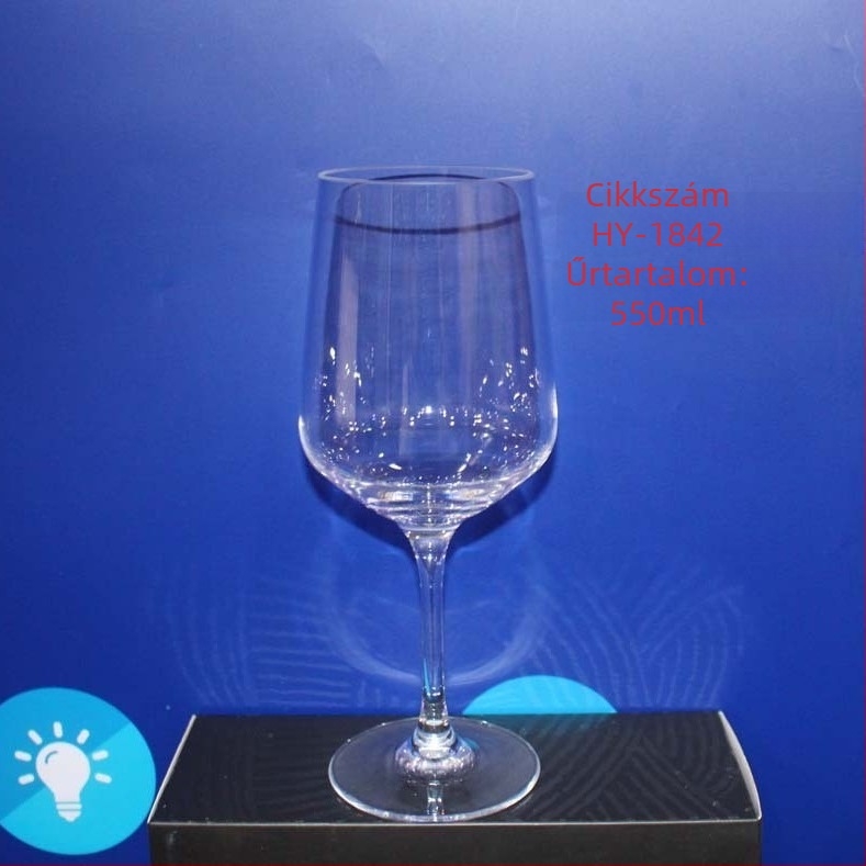 Átlátszó PMMA akril pohár, injekciós öntés, 500 ml, nagy testű, modern minimalista dizájn