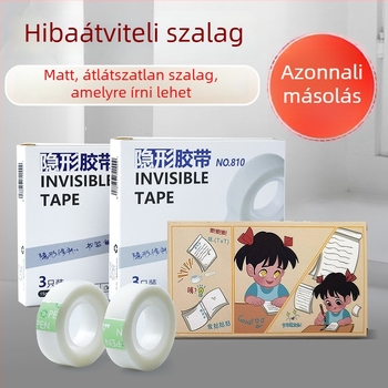Kézzel téphető hibajavító ragasztószalag írási hibák kijavítására, átlátszó íráshoz és másoláshoz.