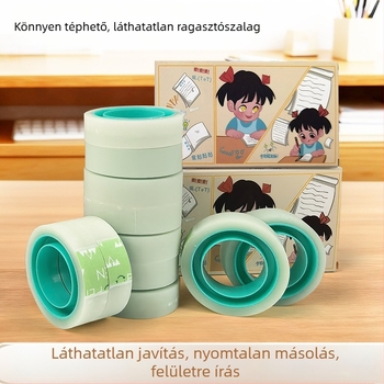 Kézzel téphető hibajavító ragasztószalag írási hibák kijavítására, átlátszó íráshoz és másoláshoz.